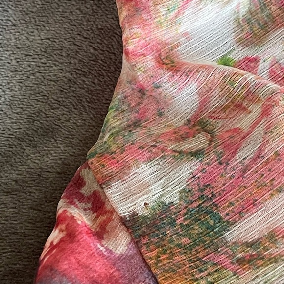 Soft Surroundings Watercolor Beaded Long Cardigan Topper Size L Colorful Beachy - Picture 12 of 13